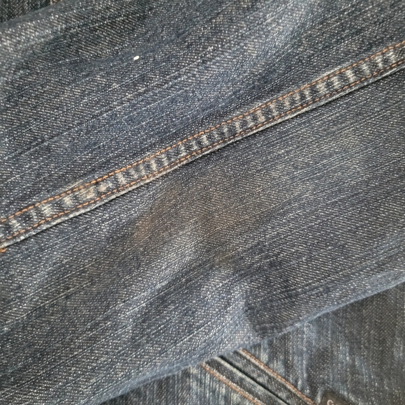 Calvin klein men's denim jacket jeans sz XL fur dark wash button up long sleev - Picture 14 of 14